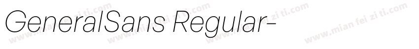 GeneralSans Regular字体转换